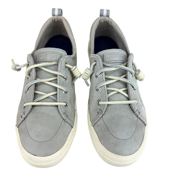 Sperry Shoes - Sperry Crest Vibe Grey Nubuck Leather Sneakers Womens 8.5 STS82398 Boat Shoes